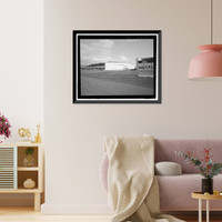 Historic Framed Print, U.S. Naval Base, Pearl Harbor, Landplane Hangar Type, Wasp Boulevard and Gambier Bay Street, Pearl Harbor, Honolulu County, HI - 4,  17-7/8" x 21-7/8"