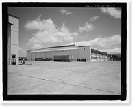 Historic Framed Print, U.S. Naval Base, Pearl Harbor, Landplane Hangar Type, Wasp Boulevard and Gambier Bay Street, Pearl Harbor, Honolulu County, HI - 5,  17-7/8" x 21-7/8"