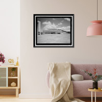 Historic Framed Print, U.S. Naval Base, Pearl Harbor, Landplane Hangar Type, Wasp Boulevard and Gambier Bay Street, Pearl Harbor, Honolulu County, HI - 5,  17-7/8" x 21-7/8"