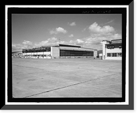 Historic Framed Print, U.S. Naval Base, Pearl Harbor, Landplane Hangar Type, Wasp Boulevard and Gambier Bay Street, Pearl Harbor, Honolulu County, HI - 6,  17-7/8" x 21-7/8"