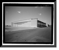 Historic Framed Print, U.S. Naval Base, Pearl Harbor, Landplane Hangar Type, Wasp Boulevard and Gambier Bay Street, Pearl Harbor, Honolulu County, HI - 7,  17-7/8" x 21-7/8"