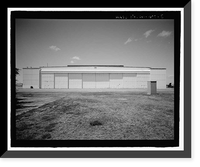 Historic Framed Print, U.S. Naval Base, Pearl Harbor, Landplane Hangar Type, Wasp Boulevard and Gambier Bay Street, Pearl Harbor, Honolulu County, HI - 8,  17-7/8" x 21-7/8"
