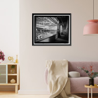 Historic Framed Print, U.S. Naval Base, Pearl Harbor, Landplane Hangar Type, Wasp Boulevard and Gambier Bay Street, Pearl Harbor, Honolulu County, HI - 10,  17-7/8" x 21-7/8"