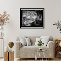 Historic Framed Print, U.S. Naval Base, Pearl Harbor, Landplane Hangar Type, Wasp Boulevard and Gambier Bay Street, Pearl Harbor, Honolulu County, HI - 10,  17-7/8" x 21-7/8"