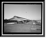 Historic Framed Print, U.S. Naval Base, Pearl Harbor, Temporary Dry Provisions Storehouses, Merry Point Wharf near North Street, Pearl Harbor, Honolulu County, HI,  17-7/8" x 21-7/8"