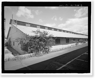 Historic Framed Print, U.S. Naval Base, Pearl Harbor, Temporary Dry Provisions Storehouses, Merry Point Wharf near North Street, Pearl Harbor, Honolulu County, HI - 3,  17-7/8" x 21-7/8"