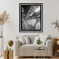 Historic Framed Print, U.S. Naval Base, Pearl Harbor, Temporary Dry Provisions Storehouses, Merry Point Wharf near North Street, Pearl Harbor, Honolulu County, HI - 4,  17-7/8" x 21-7/8"