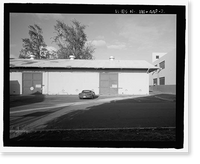 Historic Framed Print, U.S. Naval Base, Pearl Harbor, Naval Air Base Temporary Storehouse, Avoget Street and Ranger Loop, Pearl Harbor, Honolulu County, HI - 2,  17-7/8" x 21-7/8"