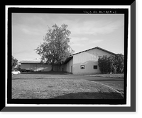 Historic Framed Print, U.S. Naval Base, Pearl Harbor, Naval Air Base Temporary Storehouse, Avoget Street and Ranger Loop, Pearl Harbor, Honolulu County, HI - 3,  17-7/8" x 21-7/8"