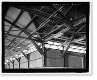 Historic Framed Print, U.S. Naval Base, Pearl Harbor, Naval Air Base Temporary Storehouse, Avoget Street and Ranger Loop, Pearl Harbor, Honolulu County, HI - 10,  17-7/8" x 21-7/8"