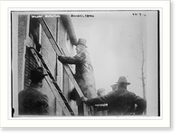 Wilson inspecting billets, Fr, Antique Print