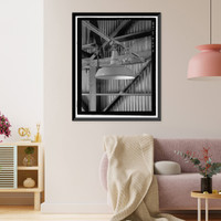 Historic Framed Print, U.S. Naval Base, Pearl Harbor, Naval Air Base Temporary Storehouse, Avoget Street and Ranger Loop, Pearl Harbor, Honolulu County, HI - 14,  17-7/8" x 21-7/8"