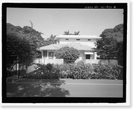 Historic Framed Print, U.S. Naval Base, Pearl Harbor, Marine Corps Officers' Quarters, Russell Avenue, between Central Avenue and Salvor, Pearl Harbor, Honolulu County, HI - 4,  17-7/8" x 21-7/8"