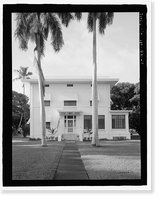 Historic Framed Print, U.S. Naval Base, Pearl Harbor, Marine Corps Officers' Quarters, Russell Avenue, between Central Avenue and Salvor, Pearl Harbor, Honolulu County, HI - 7,  17-7/8" x 21-7/8"