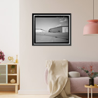 Historic Framed Print, U.S. Naval Base, Pearl Harbor, Temporary Storehouses - 1944 Type, North Road at Neches Avenue, Pearl Harbor, Honolulu County, HI - 2,  17-7/8" x 21-7/8"