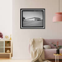 Historic Framed Print, U.S. Naval Base, Pearl Harbor, Temporary Storehouses - 1944 Type, North Road at Neches Avenue, Pearl Harbor, Honolulu County, HI - 7,  17-7/8" x 21-7/8"