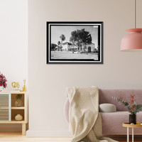 Historic Framed Print, United States Post Office, Custom House and Court House, 335 South King Street, Honolulu, Honolulu County, HI,  17-7/8" x 21-7/8"