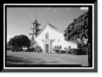 Historic Framed Print, First Chinese Church of Christ, 1054 South King Street, Honolulu, Honolulu County, HI,  17-7/8" x 21-7/8"