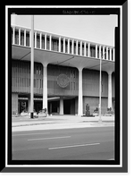 Historic Framed Print, Hawai'i State Capitol, Beretania and Punchbowl Streets, Honolulu, Honolulu County, HI - 5,  17-7/8" x 21-7/8"