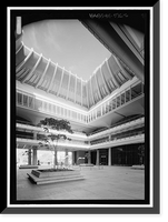 Historic Framed Print, Hawai'i State Capitol, Beretania and Punchbowl Streets, Honolulu, Honolulu County, HI - 6,  17-7/8" x 21-7/8"