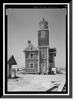 Historic Framed Print, Mispillion Lighthouse, Beacon Tower, South bank of Mispillion River at it confluence wi, Milford vicinity, Sussex County, DE,  17-7/8" x 21-7/8"