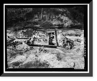 Historic Framed Print, Arthur Holmes Merry Generator House, Signal Lake North of Range Road, Fort Gordon, Richmond County, GA,  17-7/8" x 21-7/8"