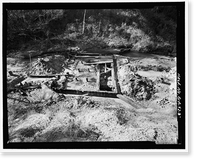 Historic Framed Print, Arthur Holmes Merry Generator House, Signal Lake North of Range Road, Fort Gordon, Richmond County, GA,  17-7/8" x 21-7/8"