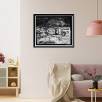 Historic Framed Print, Arthur Holmes Merry Generator House, Signal Lake North of Range Road, Fort Gordon, Richmond County, GA,  17-7/8" x 21-7/8"
