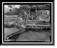 Historic Framed Print, Arthur Holmes Merry Generator House, Signal Lake North of Range Road, Fort Gordon, Richmond County, GA - 2,  17-7/8" x 21-7/8"
