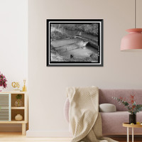 Historic Framed Print, Arthur Holmes Merry Generator House, Signal Lake North of Range Road, Fort Gordon, Richmond County, GA - 8,  17-7/8" x 21-7/8"