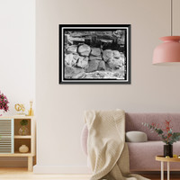 Historic Framed Print, Arthur Holmes Merry Generator House, Signal Lake North of Range Road, Fort Gordon, Richmond County, GA - 12,  17-7/8" x 21-7/8"