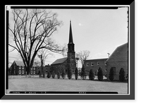 Historic Framed Print, Old Stone Church (Congregational), 3 High Street, East Haven, New Haven County, CT,  17-7/8" x 21-7/8"