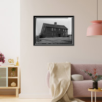 Historic Framed Print, Thomas Lee House, East Lyme, New London County, CT,  17-7/8" x 21-7/8"