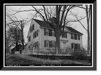 Historic Framed Print, House Opposite the Church, Preston City, New London County, CT,  17-7/8" x 21-7/8"