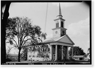 Historic Framed Print, First Congregational Church, Plainfield, Windham County, CT,  17-7/8" x 21-7/8"