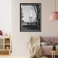 Historic Framed Print, Immanuel Church (Episcopal), The Green, New Castle, New Castle County, DE,  17-7/8" x 21-7/8"