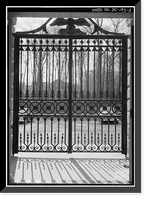 Historic Framed Print, Winterthur Museum Iron Gates, Route 52, Wilmington vicinity, New Castle County, DE - 3,  17-7/8" x 21-7/8"