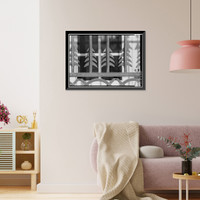 Historic Framed Print, Winterthur Museum Iron Gates, Route 52, Wilmington vicinity, New Castle County, DE - 6,  17-7/8" x 21-7/8"