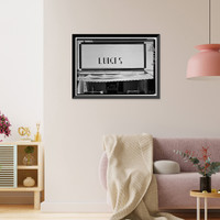 Historic Framed Print, Luigi's Restaurant, Lincoln Road Mall, 900 Block, Miami, FL,  17-7/8" x 21-7/8"