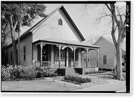 Historic Framed Print, St. Michael's Creole Benevolent Association, 410 East Government Street, Pensacola, Escambia County, FL,  17-7/8" x 21-7/8"