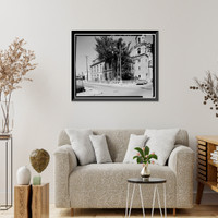 Historic Framed Print, The Cathedral Rectory, Saint George & Cathedral Streets, Saint Augustine, St. Johns County, FL,  17-7/8" x 21-7/8"