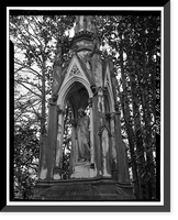 Historic Framed Print, Taylor Monument, Oconee Hills Cemetery, Athens, Clarke County, GA - 2,  17-7/8" x 21-7/8"