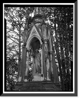 Historic Framed Print, Taylor Monument, Oconee Hills Cemetery, Athens, Clarke County, GA - 2,  17-7/8" x 21-7/8"