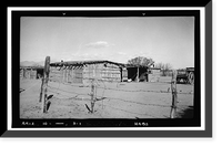 Historic Framed Print, Indian Mission Village of Bac, House No. 2, Tucson vicinity, Pima County, AZ,  17-7/8" x 21-7/8"