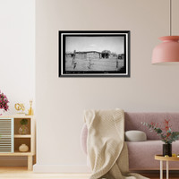 Historic Framed Print, Indian Mission Village of Bac, House No. 2, Tucson vicinity, Pima County, AZ,  17-7/8" x 21-7/8"