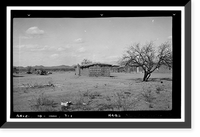 Historic Framed Print, Indian Mission Village of Bac, House No. 6, Tucson vicinity, Pima County, AZ,  17-7/8" x 21-7/8"