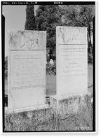 Historic Framed Print, Grave Stones, Mountain View Cemetery, Bigler Street, Columbia, Tuolumne County, CA - 4,  17-7/8" x 21-7/8"