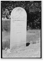 Historic Framed Print, Grave Stones, Mountain View Cemetery, Bigler Street, Columbia, Tuolumne County, CA - 7,  17-7/8" x 21-7/8"