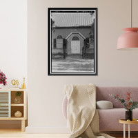 Historic Framed Print, Old Presbyterian Church, Second Street between Harmony & Delaware Streets, New Castle, New Castle County, DE - 2,  17-7/8" x 21-7/8"