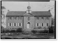Historic Framed Print, Old Academy Building, The Green, New Castle, New Castle County, DE,  17-7/8" x 21-7/8"